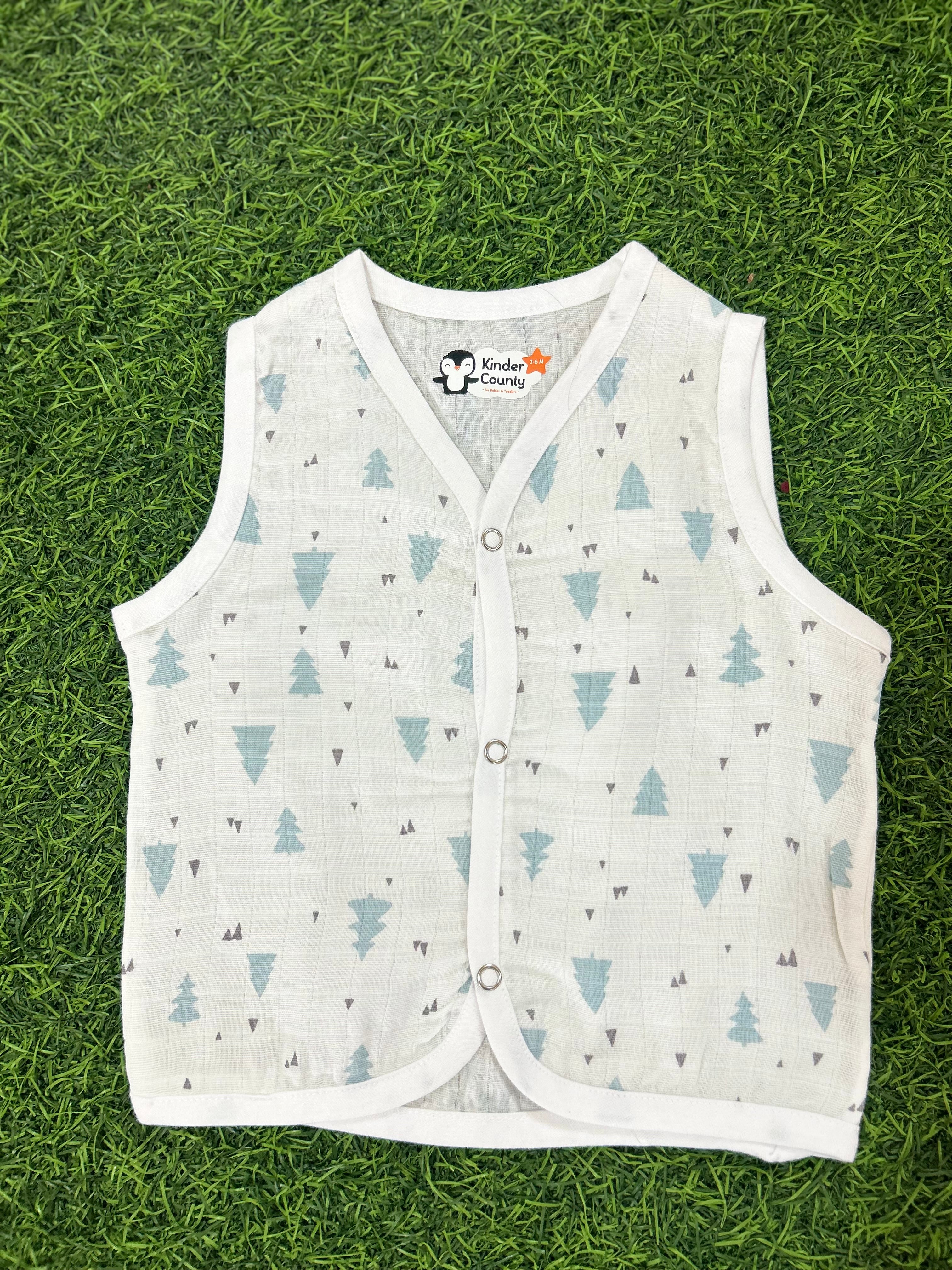 Muslin Jhabla - Blue Pine