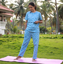Load image into Gallery viewer, Blue Blossom- Premium Maternity Co-Ord Set
