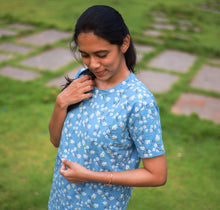 Load image into Gallery viewer, Blue Blossom- Premium Maternity Co-Ord Set
