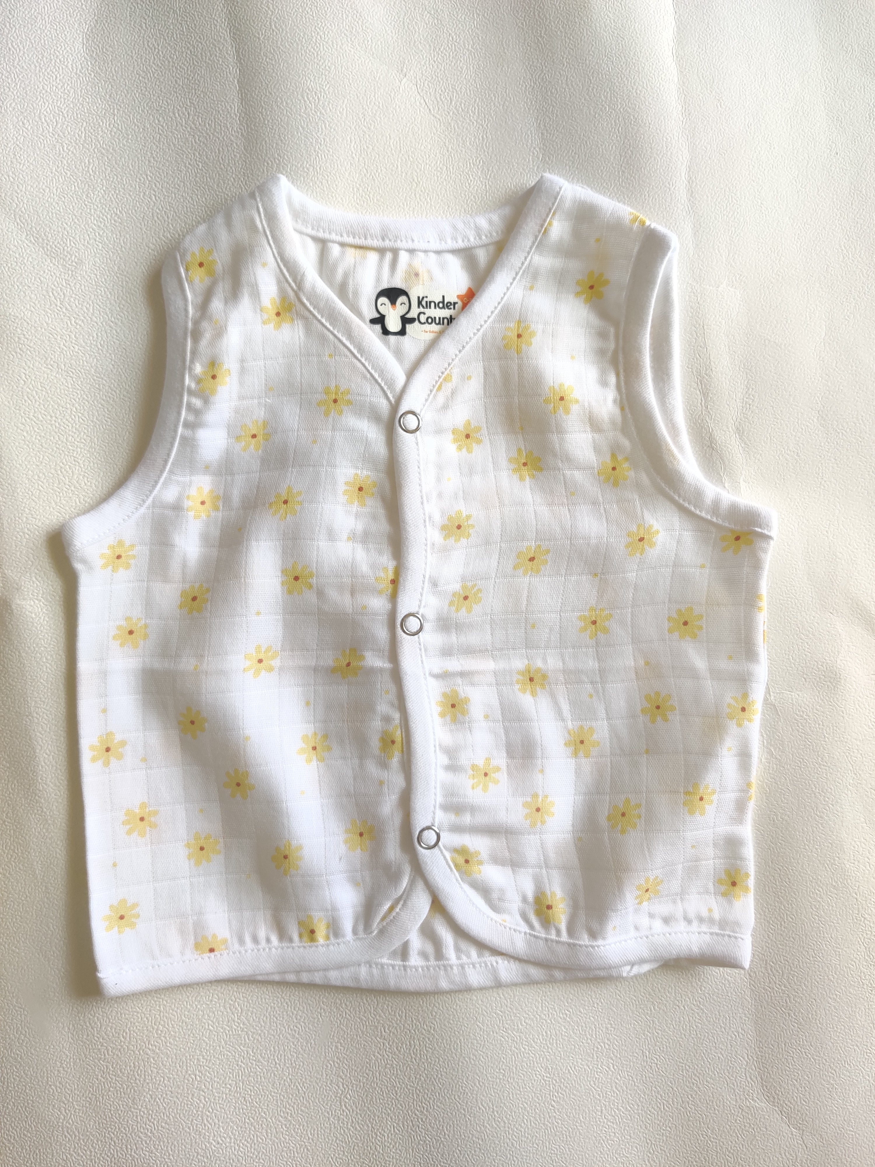 Muslin Jhabla - Yellow Floral
