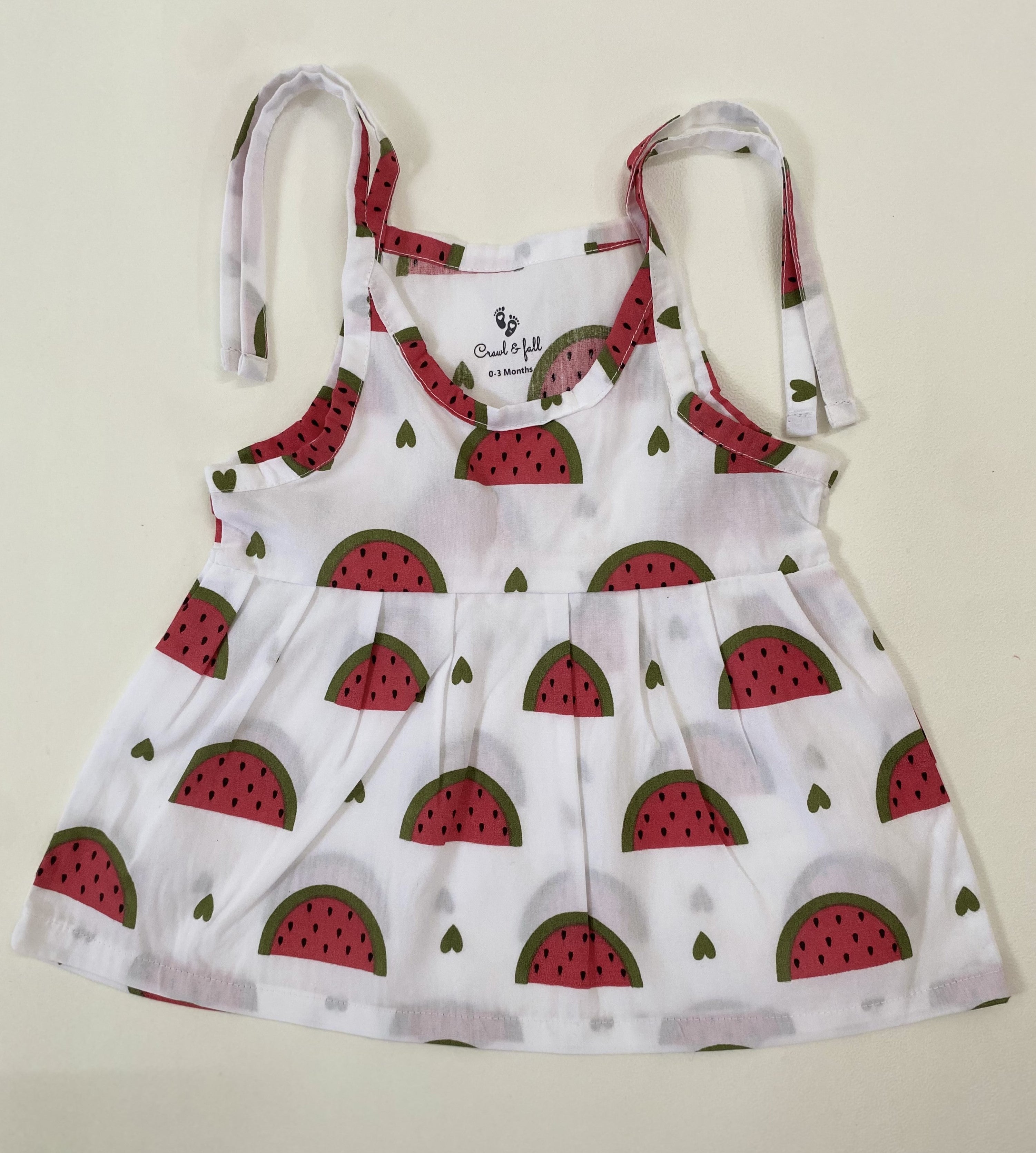 MulMul Justborn Frock- Watermelon sugar 0-3M
