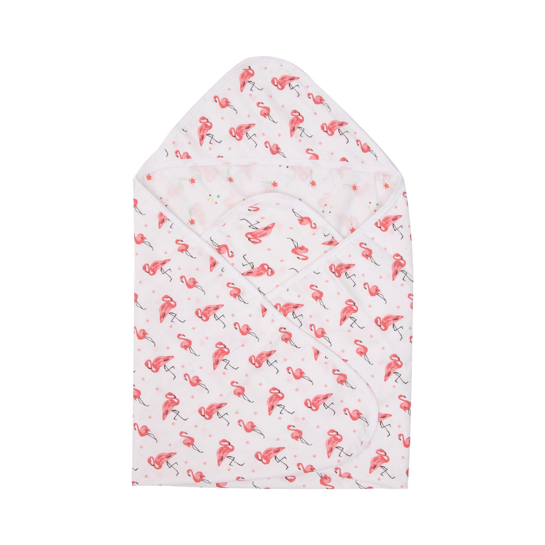 Muslin hooded blanket - Flamingo & Star