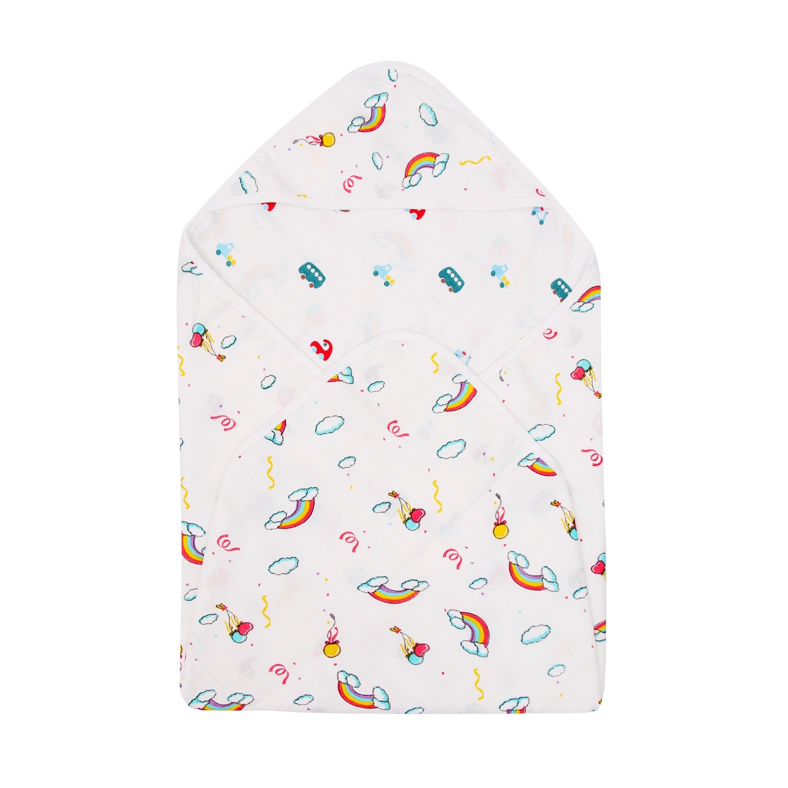 Muslin hooded blanket - Rainbow & Nano