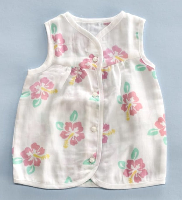 Muslin Frock 3-6 - Hibiscus