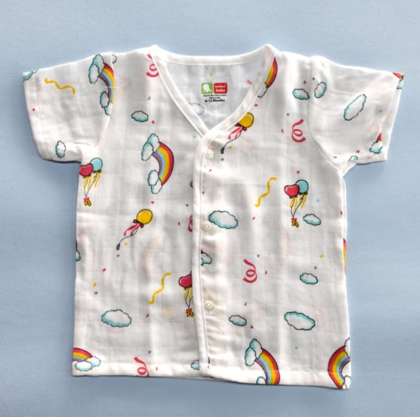 Muslin Jhabla 6-12 - Rainbow