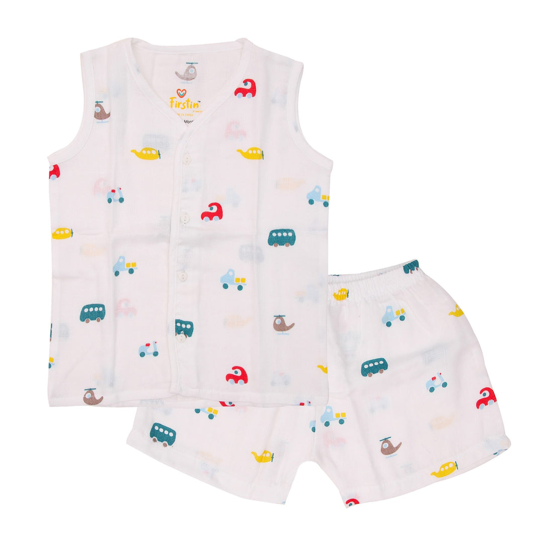 Muslin Jhabla set 1-2 years - Nano