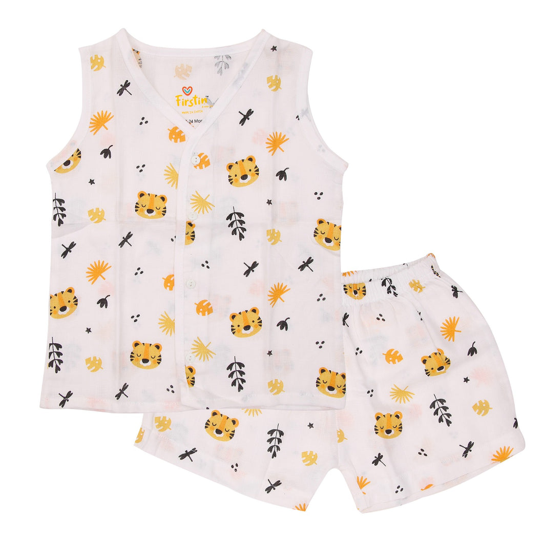 Muslin Jhabla set 1-2 years - Simbaa