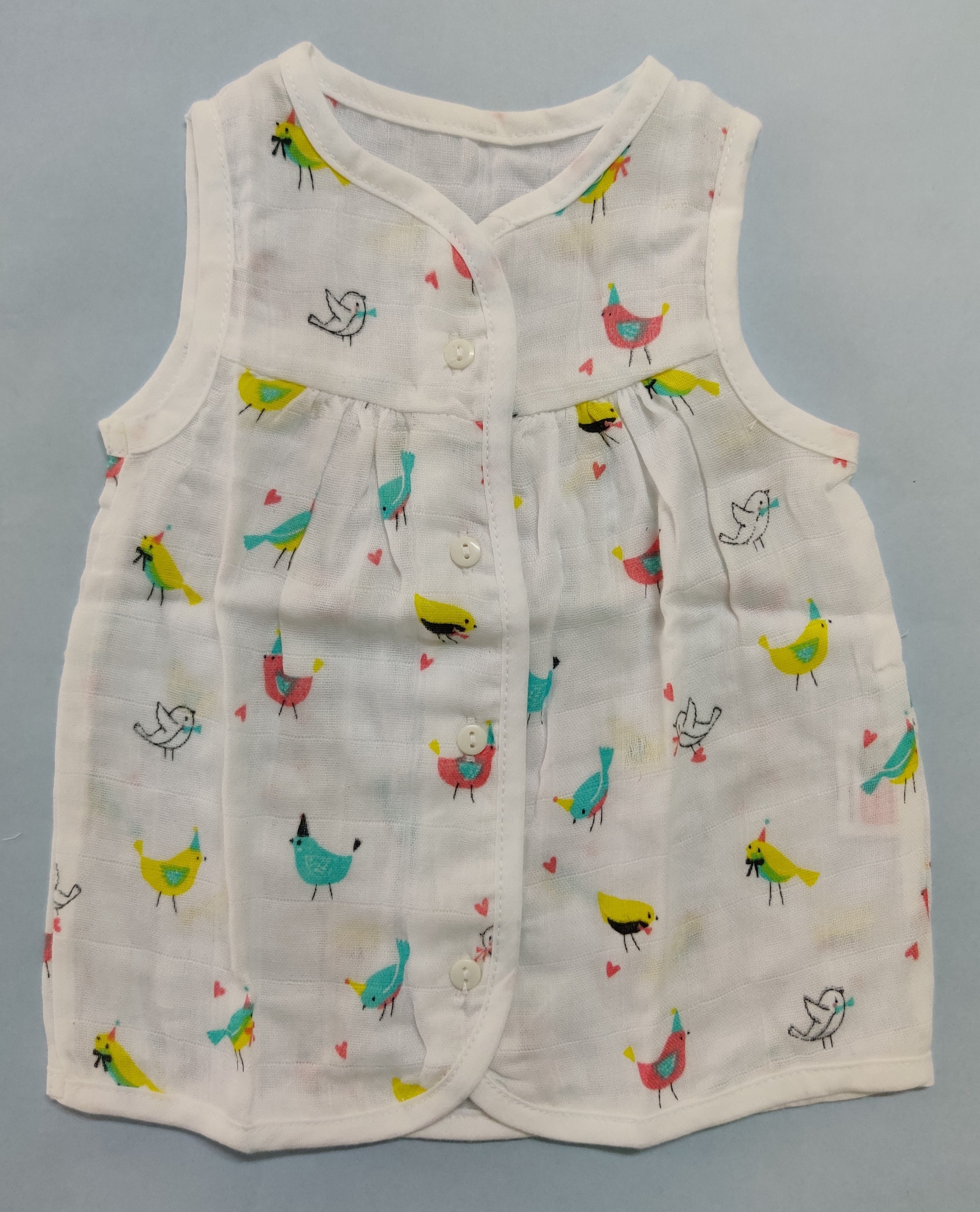 Muslin Frock 3-6 - Bird