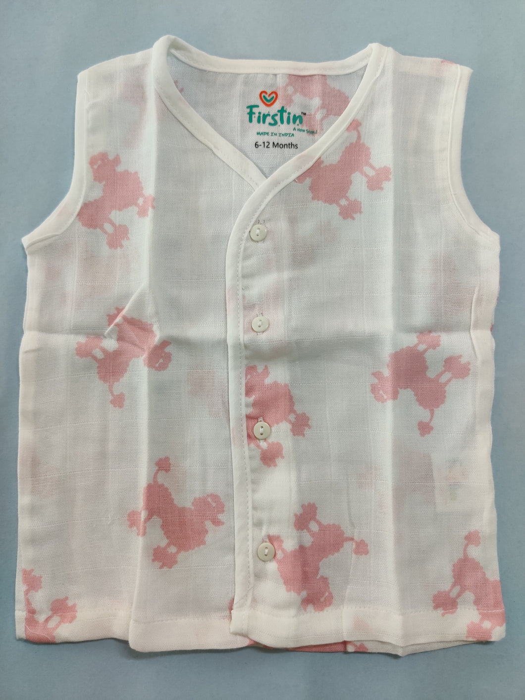 Muslin Jhabla 6-12 - Pink pink