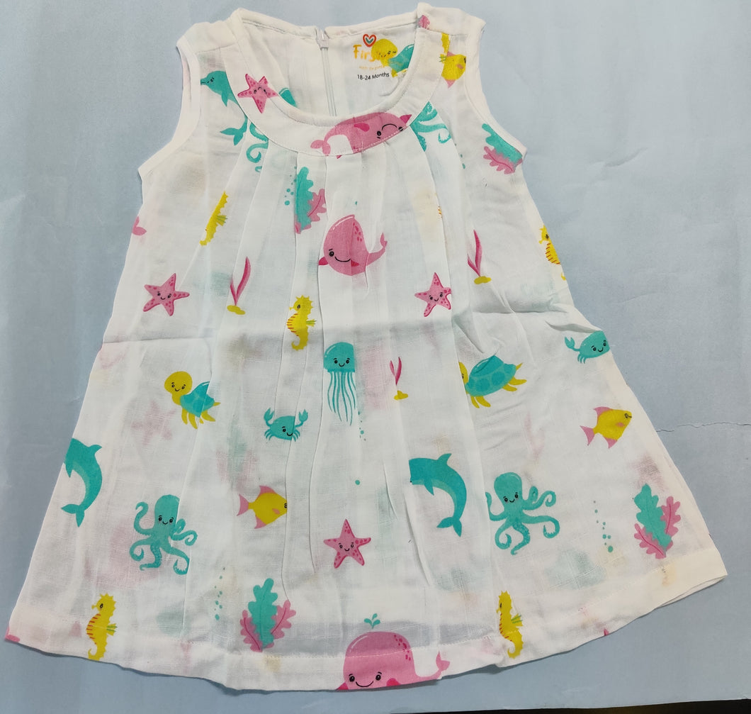 Muslin Frock 1-2 years - Sea World