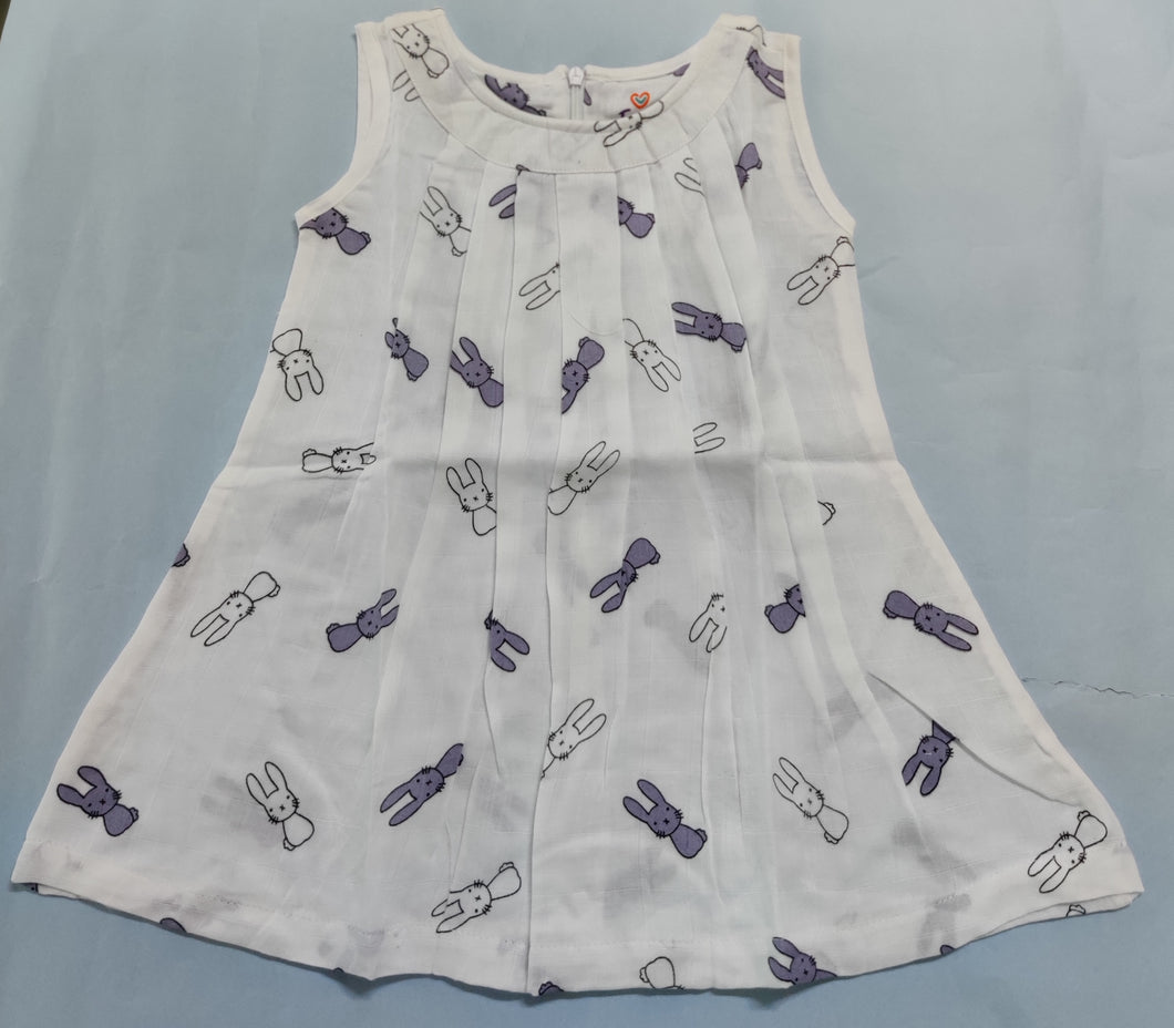 Muslin Frock 1-2 years - Rabbit