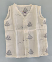Load image into Gallery viewer, Muslin Jhabla set 1-2 years - Sail
