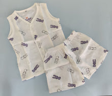 Load image into Gallery viewer, Muslin Jhabla set 1-2 years - Rabbit
