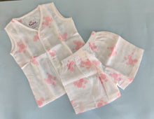 Load image into Gallery viewer, Muslin Jhabla set 1-2 years - Pink pink
