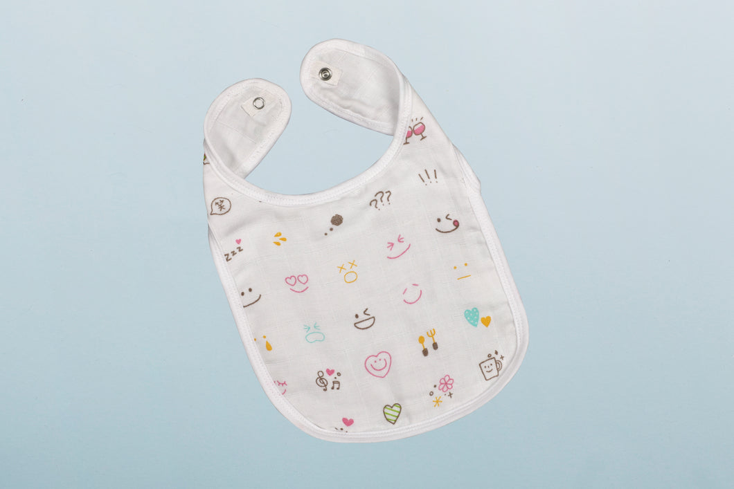 Muslin Bib - Emoji